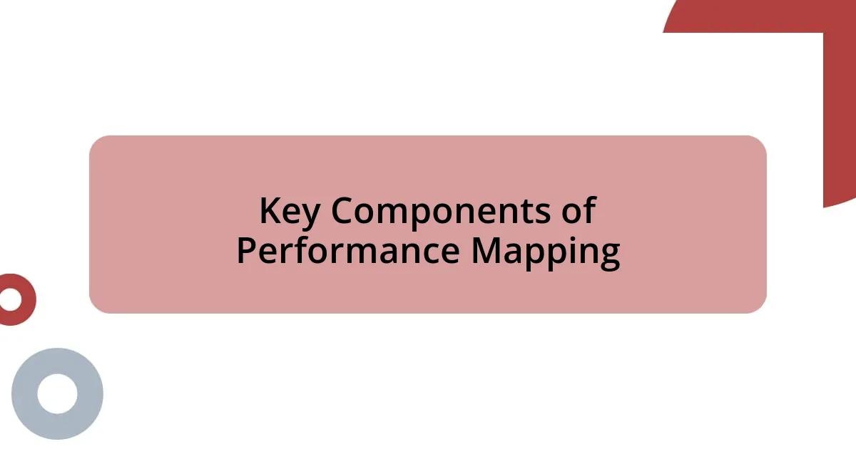 Key Components of Performance Mapping